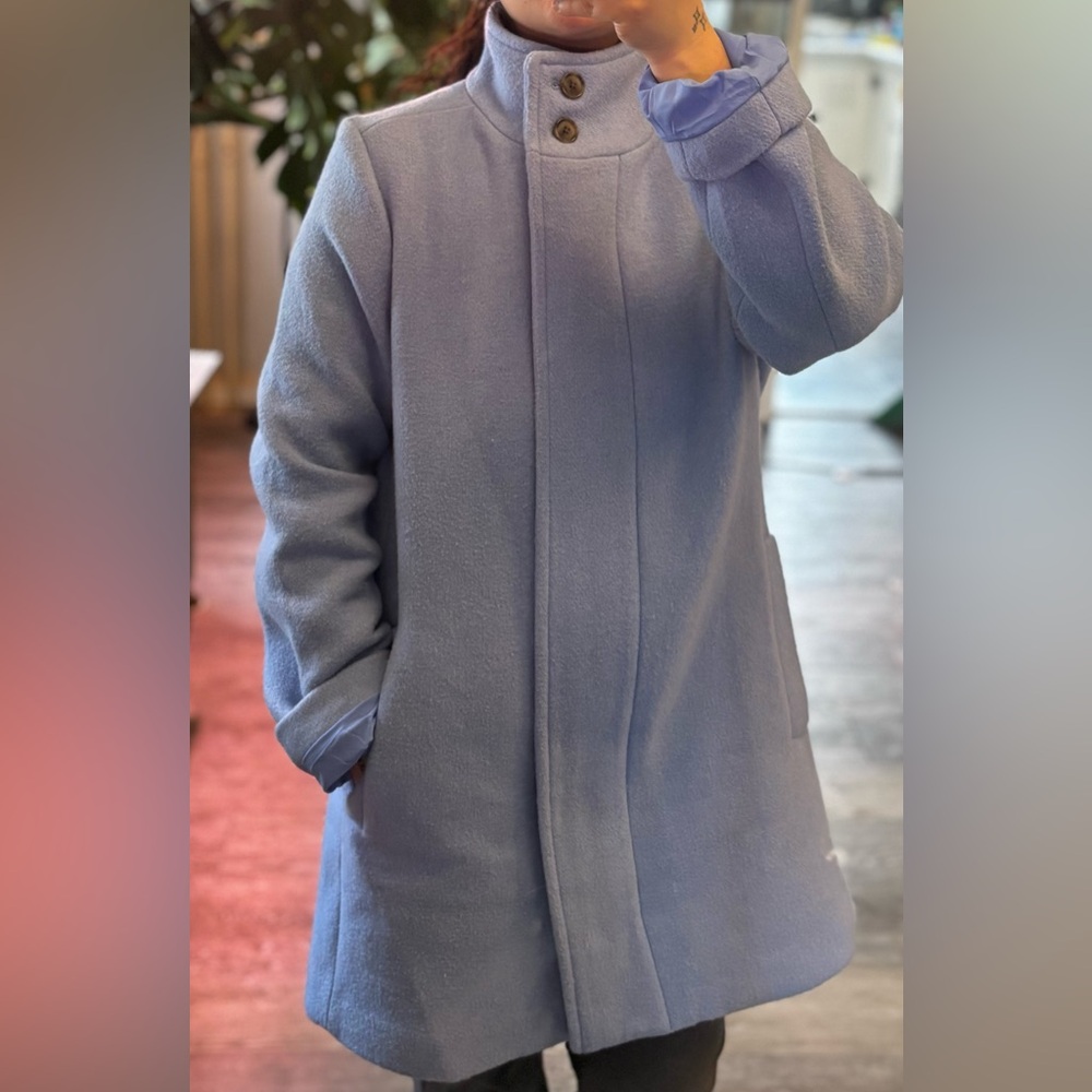 J. Crew Light Lavender Short Trench Coat